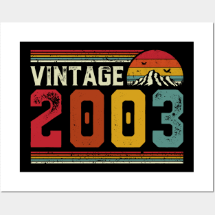 Vintage 2003 Birthday Gift Retro Style Posters and Art